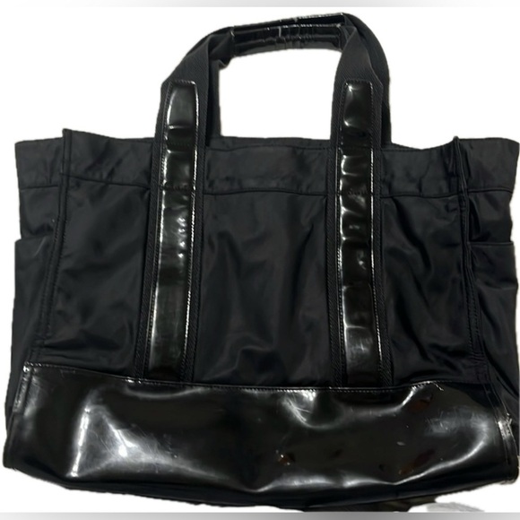 Tory Burch Nylon/Patent Leather Weekender Tote, Black - Picture 4 of 16
